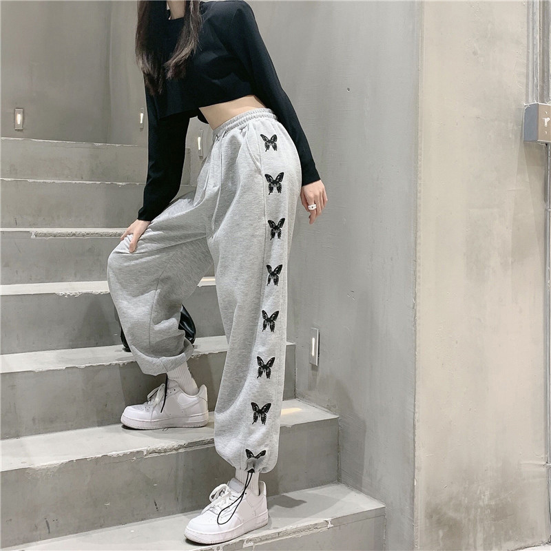 Official figure real price legged loose casual sports pants women's 2021 spring and Autumn New Korean high waist slim guard pants pants pants
