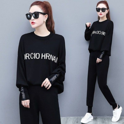 Spring and autumn plus size women's dress fat mm new style thin foreign style age reducing fashion two-piece suit
