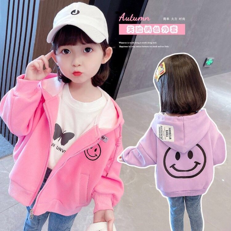 Girls' coat  new autumn and winter thickened foreign style coat girls' baby autumn clothes middle and primary school children's coat sweater women