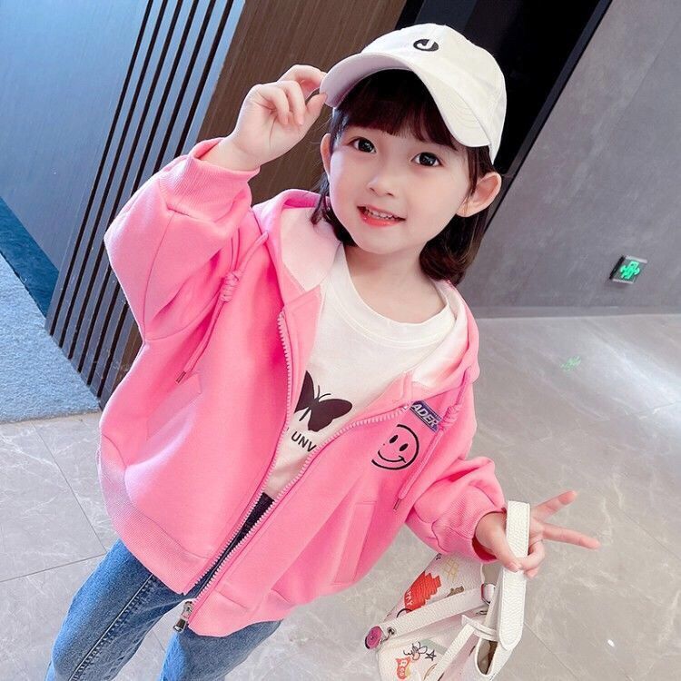 Girls' coat  new autumn and winter thickened foreign style coat girls' baby autumn clothes middle and primary school children's coat sweater women