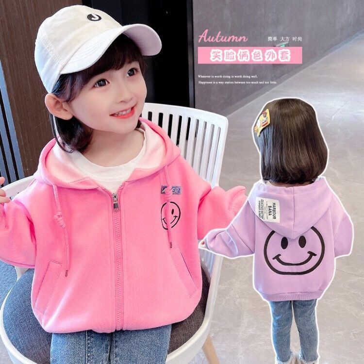 Girls' coat 2021 new autumn and winter thickened foreign style coat girls' baby autumn clothes middle and primary school children's coat sweater women