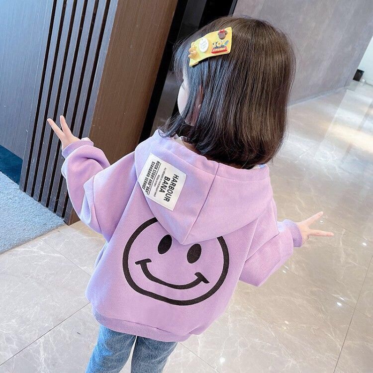 Girls' coat  new autumn and winter thickened foreign style coat girls' baby autumn clothes middle and primary school children's coat sweater women