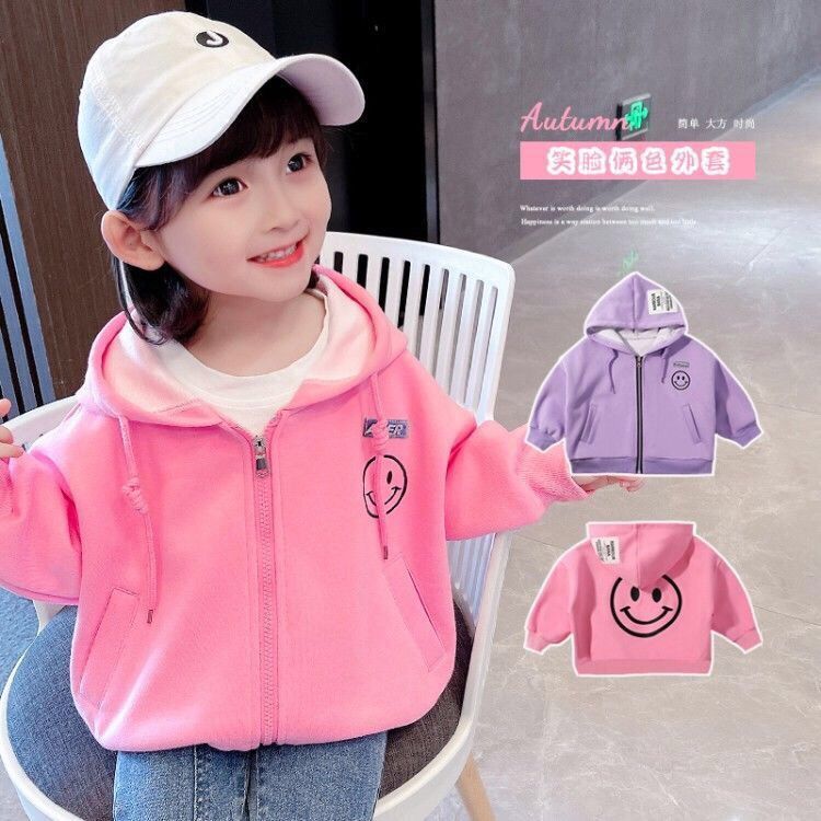 Girls' coat 2021 new autumn and winter thickened foreign style coat girls' baby autumn clothes middle and primary school children's coat sweater women