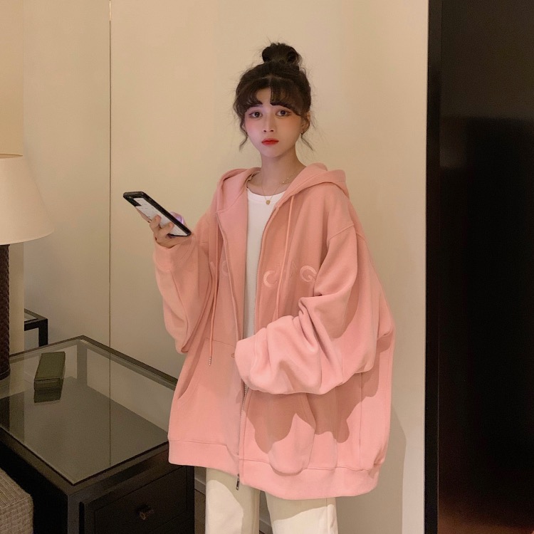 [official picture, actual price: 250g] female hooded letter embroidery in cashmere sweater