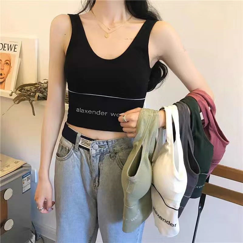 Summer new beautiful back underwear women's net red same sexy gathered bra King sports vest underwear for women
