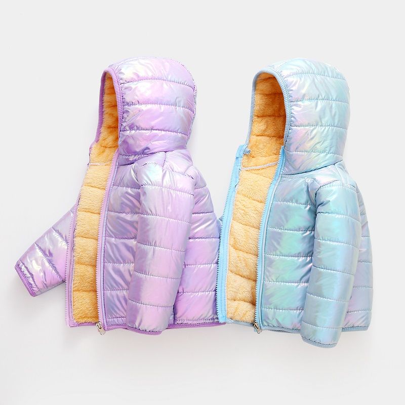 Off season children's down cotton jacket autumn winter 2021 new boys and girls' warm cotton jacket Baby Lamb winter jacket