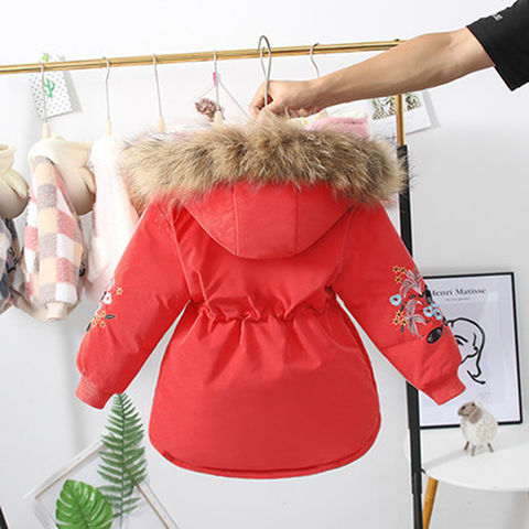 Girls' Parka autumn and winter cotton padded clothes 2021 new foreign style children's cotton padded clothes winter Plush thickened coat cotton padded jacket