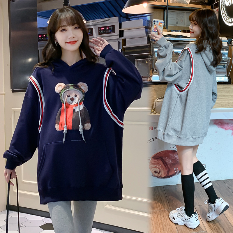 Autumn Korean cartoon thin hooded women's sweater