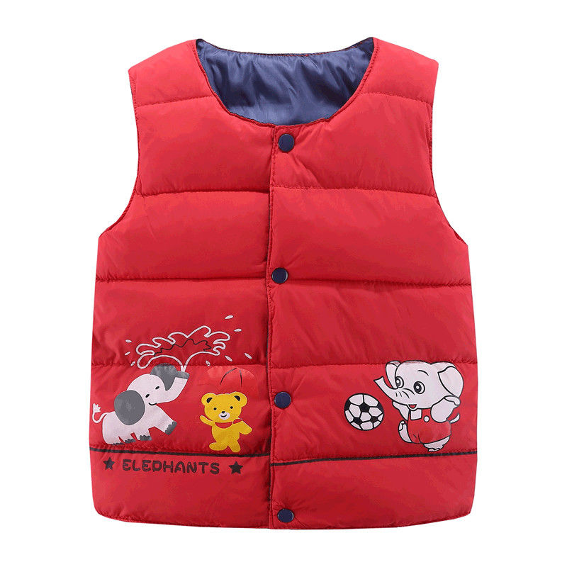 2021 new boys' and girls' elephant vest warm clearance special