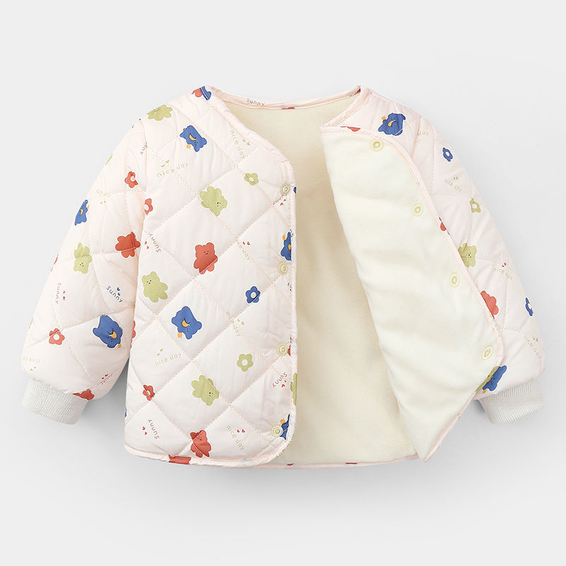 2021 autumn and winter new children's down cotton liner Baby Plush thickened cotton jacket for boys and girls