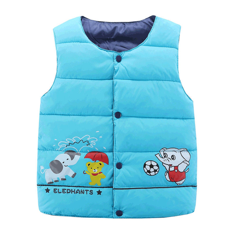 2021 new boys' and girls' elephant vest warm clearance special