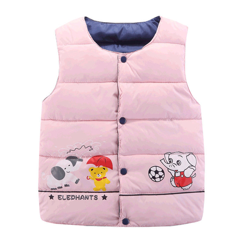 2021 new boys' and girls' elephant vest warm clearance special