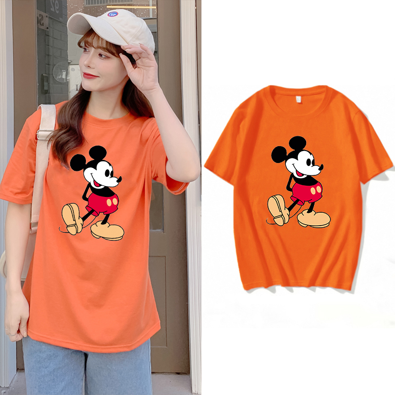 Shrimp skin explosion cross-border short sleeve T-shirt pure Mickey printed short sleeve shirt is in stock all year round