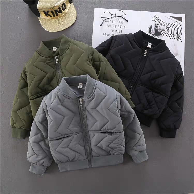 Boys' autumn and winter clothes  new middle and primary school children's coat cotton jacket children's foreign baseball suit children's cotton trend