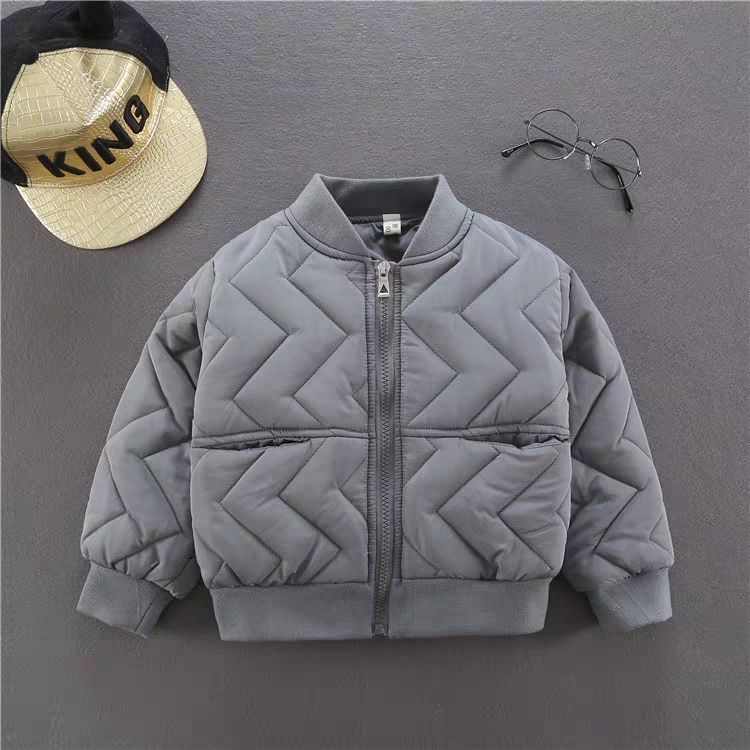 Boys' autumn and winter clothes  new middle and primary school children's coat cotton jacket children's foreign baseball suit children's cotton trend