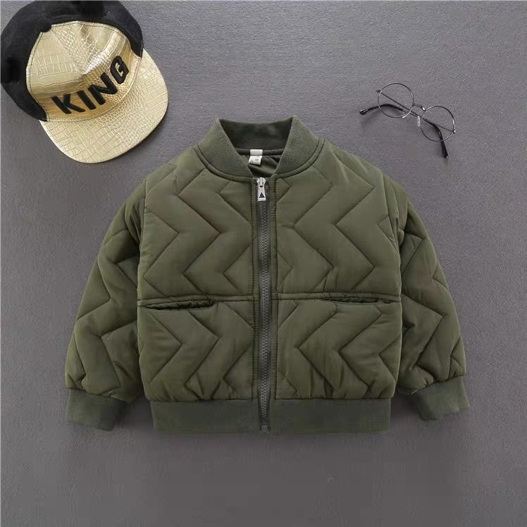 Boys' autumn and winter clothes  new middle and primary school children's coat cotton jacket children's foreign baseball suit children's cotton trend