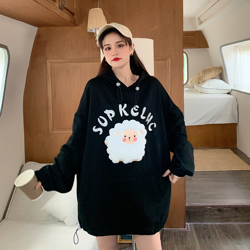 Real shooting Imitation cotton Japanese cartoon little sheep Hooded Sweater autumn and winter