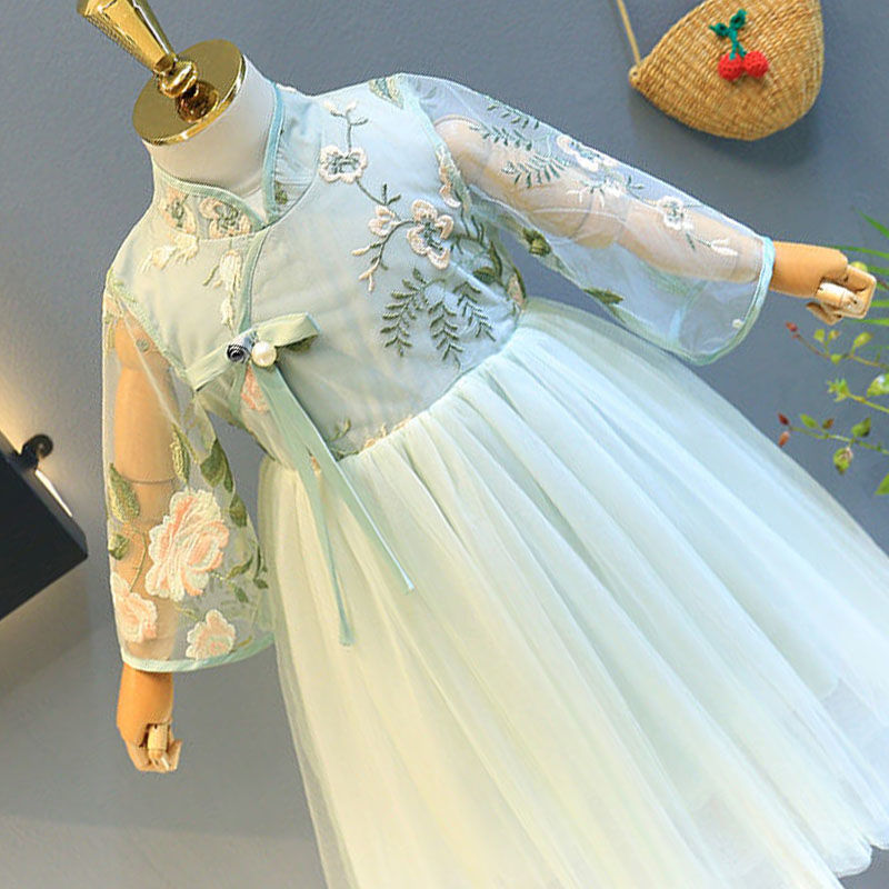 Children's clothes girls Hanfu spring 2020 spring clothes new Chinese wind fairy dress children's pengpengsha princess skirt