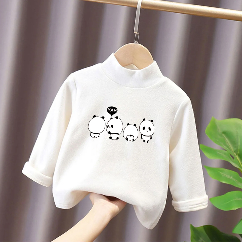 Aa3 * double sided velvet bottoming shirt for boys and girls autumn and winter middle school children's warm long sleeve T-shirt for boys and girls