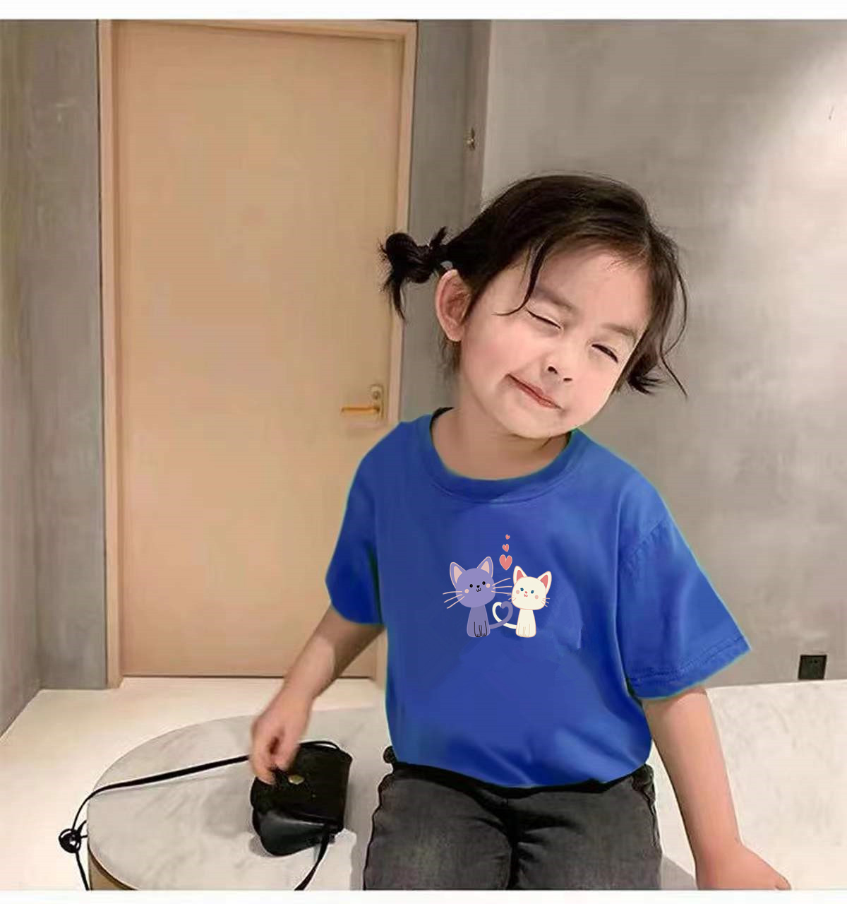 Ab107 * cotton short sleeve T-shirt for children, boys and girls, summer middle school children, boys and girls, T-shirt for boys and girls (100% combed cotton)