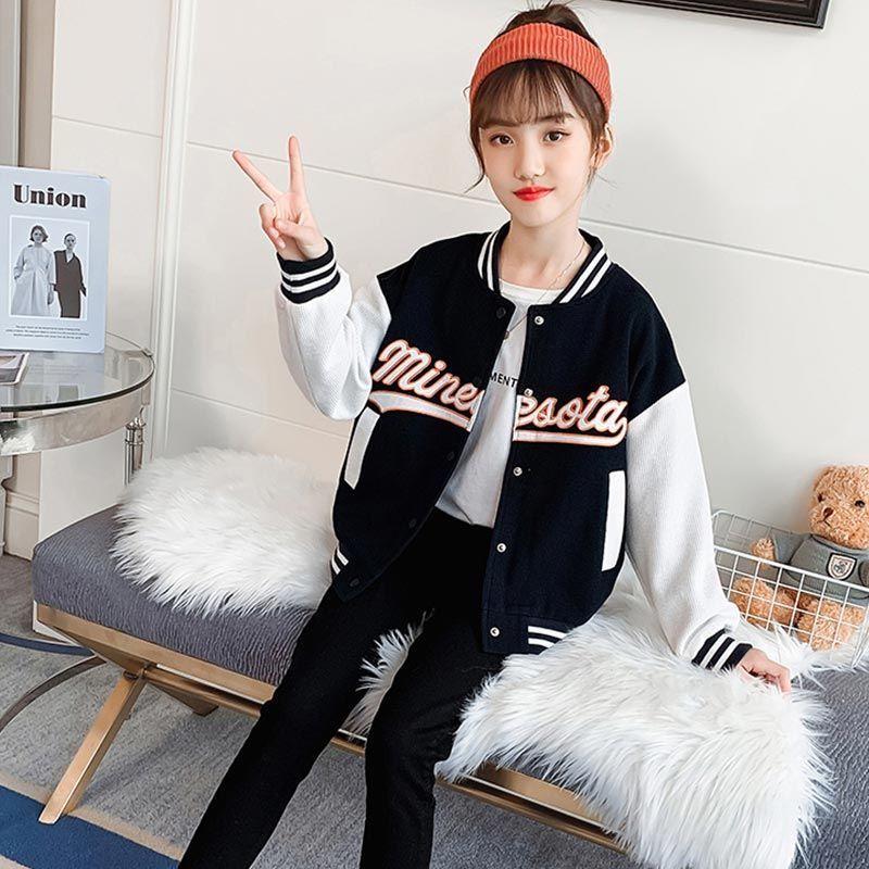 Children's coat spring and autumn net red 2022 new foreign style fashionable children's autumn coat middle big children's Baseball Jacket