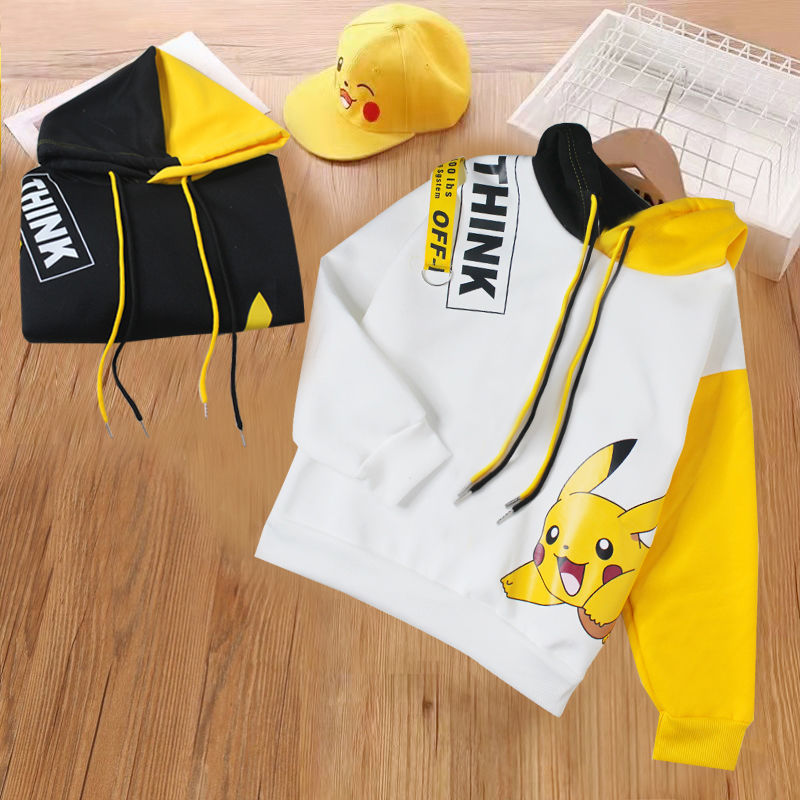 Children's Pikachu sweater new coat autumn men's and girls' cartoon hooded top fashion