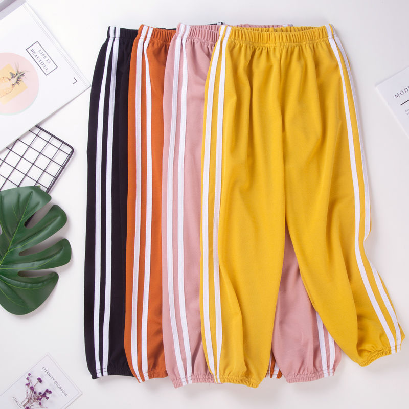 Summer children's anti mosquito pants, sports pants, girls' pants, casual summer clothes, thin boys' baby tide lantern pants
