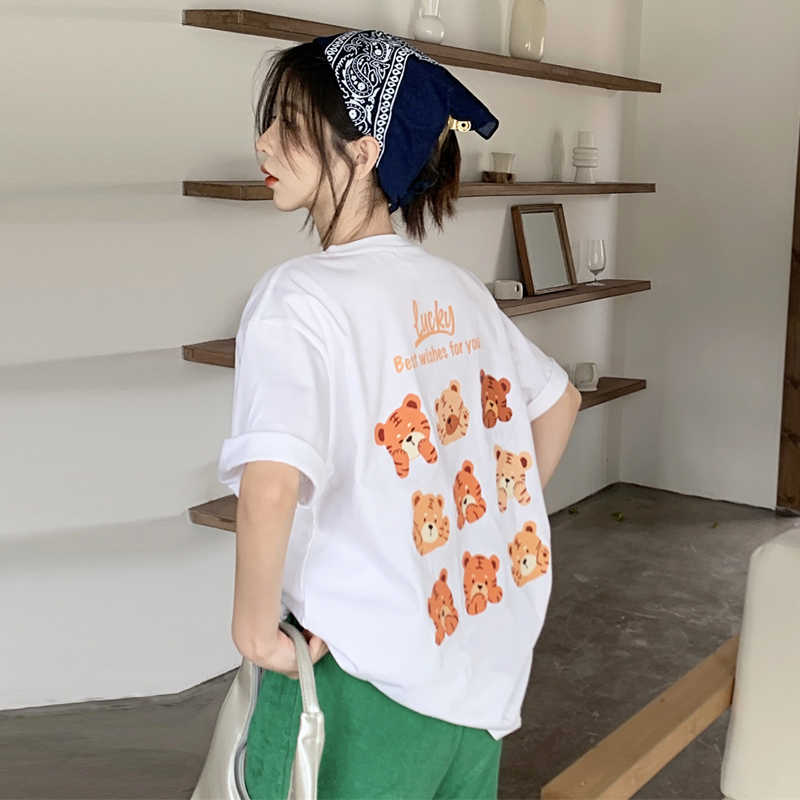 6535 cotton 180g new short sleeve T-shirt women's pure cotton