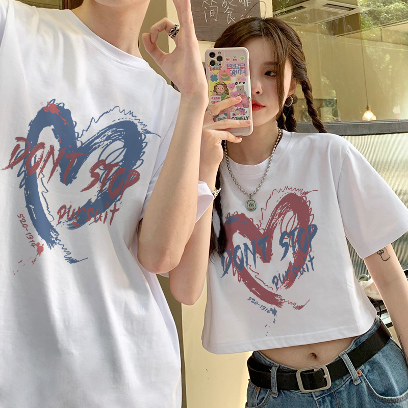 C52# [official picture] different lovers' summer clothes new fashion brand short sleeved niche design high sense short T-shirt