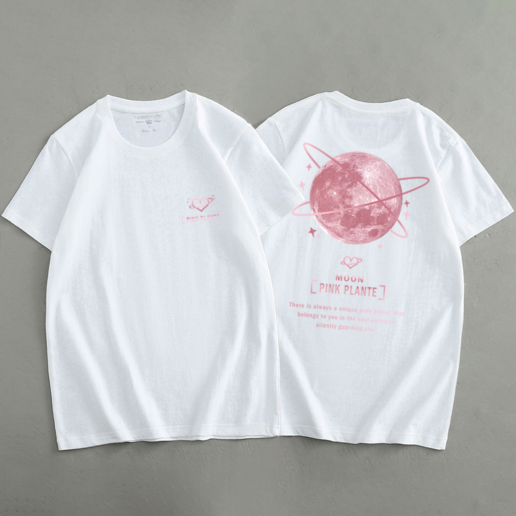Shrimp skin hot selling new high quality 100% cotton printed T-shirt black and White Size 7
