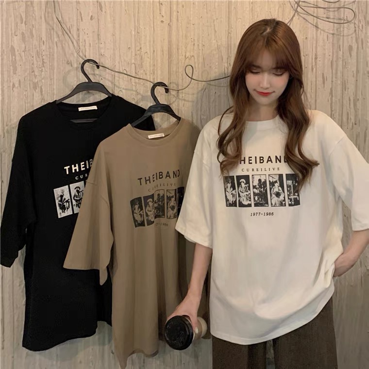 Shrimp skin hot selling [26 cotton short sleeves] 2021 new spring and summer t-shirt female student chic loose super fire top