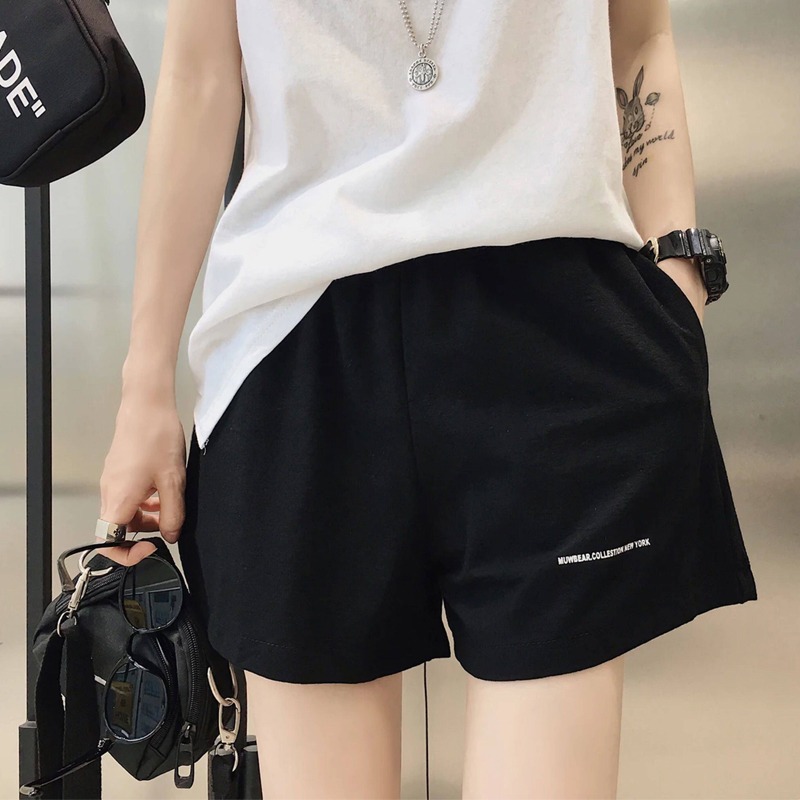 Shorts women's Korean version loose fit students' versatile 2022 summer new leisure high waist running wide leg pants