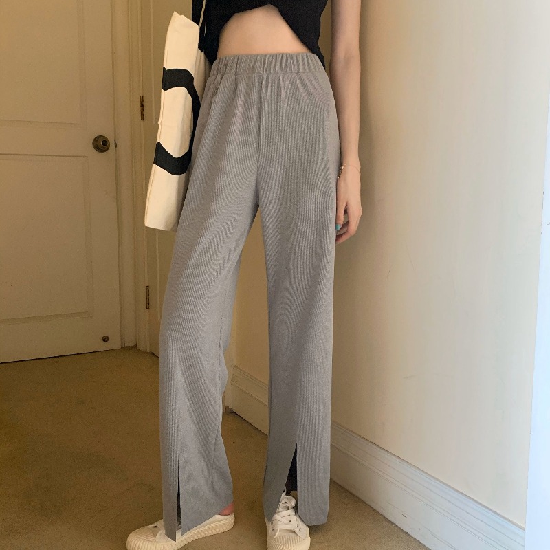 Jinliang Tengda official figure 90% polyester 10% spandex wide leg pants women's high waist, thin and drooping, casual pants tide