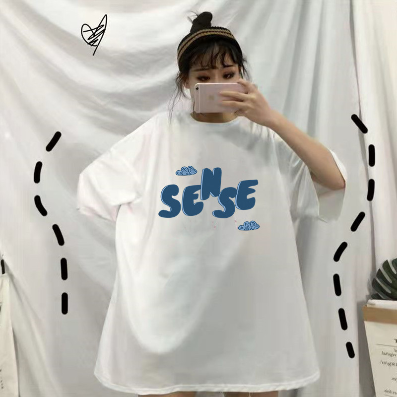 Summer clothes large size fat mm300kg super fire CEC short sleeve t-shirt female Harajuku BF loose student half sleeve T-shirt top