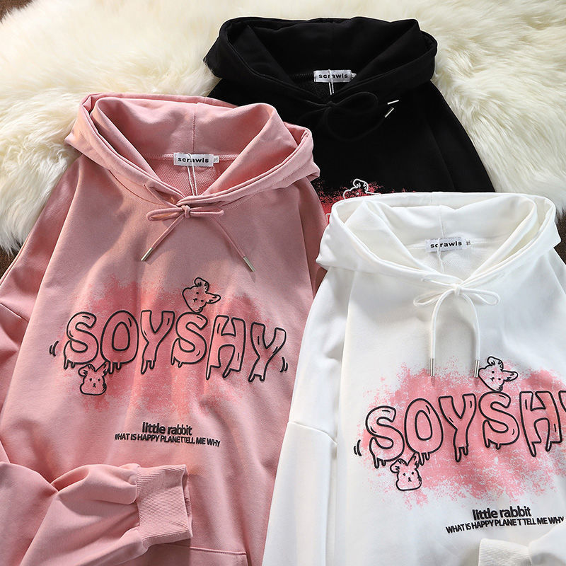 Hooded sweater women's autumn winter 2021 new plush Korean version Harajuku lazy ins loose coat women's coat