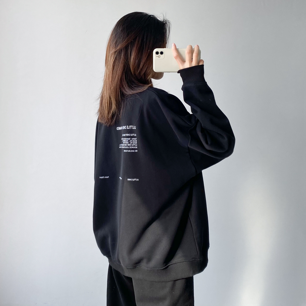 Black sweater women's versatile 2021 autumn winter new Korean round neck long sleeve top loose fashion