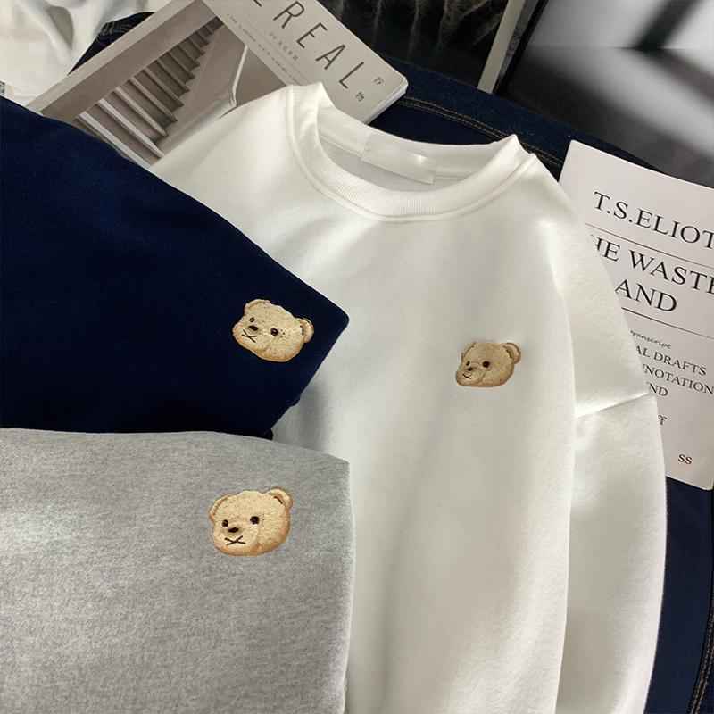 Autumn and winter new round neck Pullover casual and versatile student women's sweater