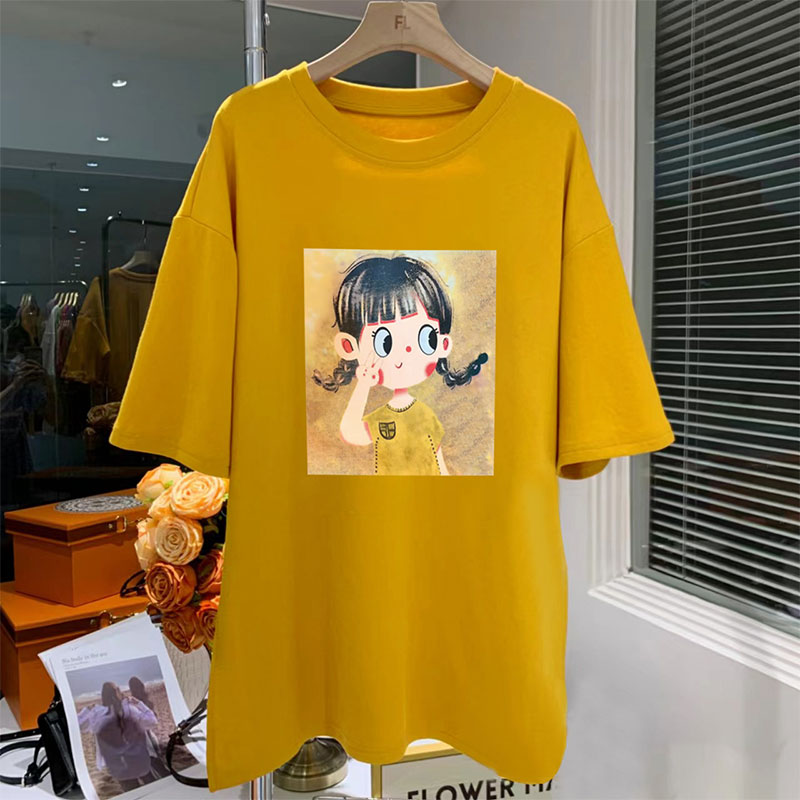  summer clothes age reduction loose lazy cartoon little girl t-shirt
