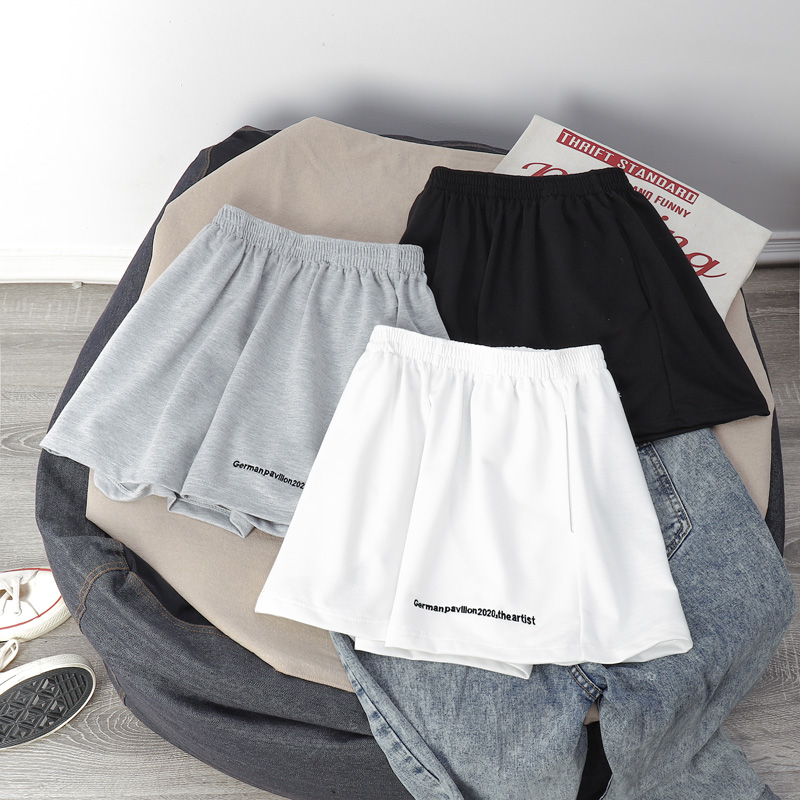 Real shot 8009 # slim wide leg sports shorts women's summer new loose Korean versatile student casual hot pants