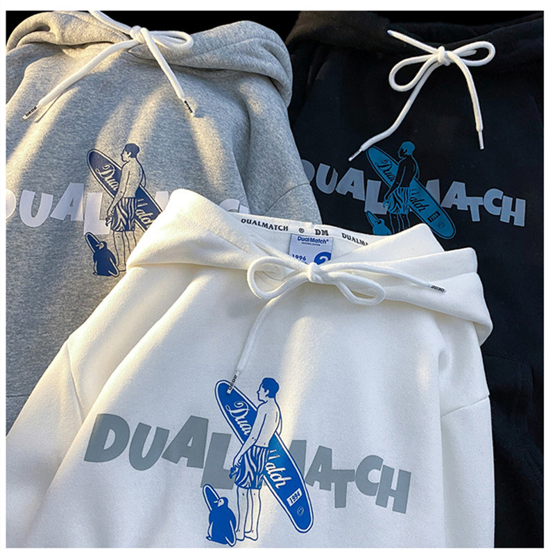 women's autumn winter loose hooded sweatshirt