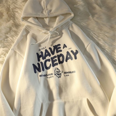 Autumn and winter plus fleece sweater female Korean version of the tide students loose lazy lazy wind long sleeve ins thick top hooded coat cec