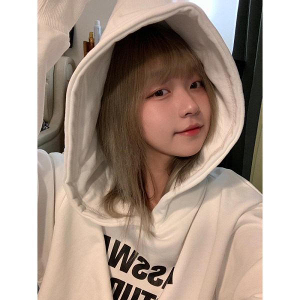[Official picture real price 250g David coat / 6535 fish scales] National tide niche hooded sweater women 2021 autumn and winter