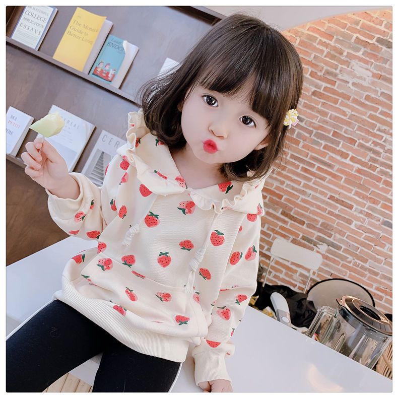 Girls' sweater autumn clothes  new foreign style net red children's spring and autumn girl baby rainbow top Korean version trendy children's clothes