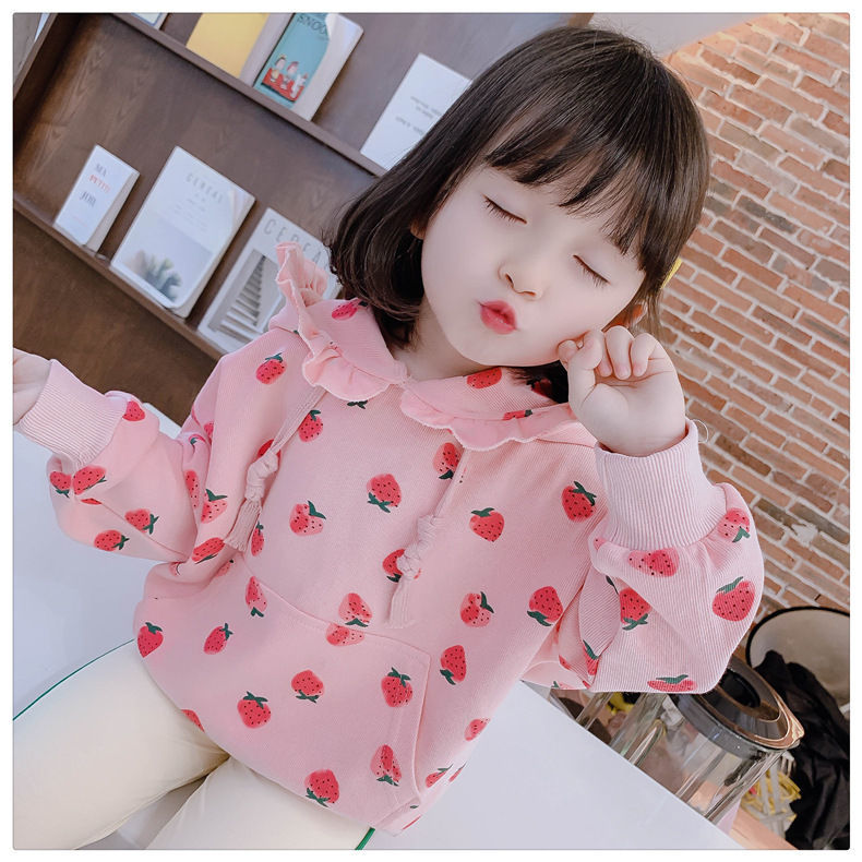 Girls' sweater autumn clothes  new foreign style net red children's spring and autumn girl baby rainbow top Korean version trendy children's clothes