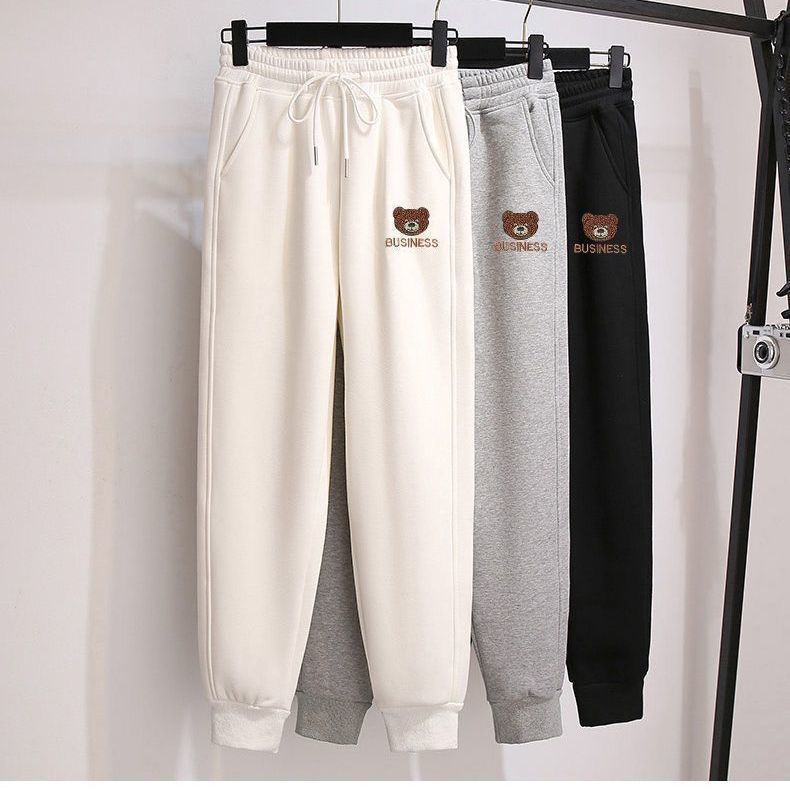 Pure cotton Huamian composite milk silk, official website 2129# sports pants women's pants spring and autumn harem pants casual pants