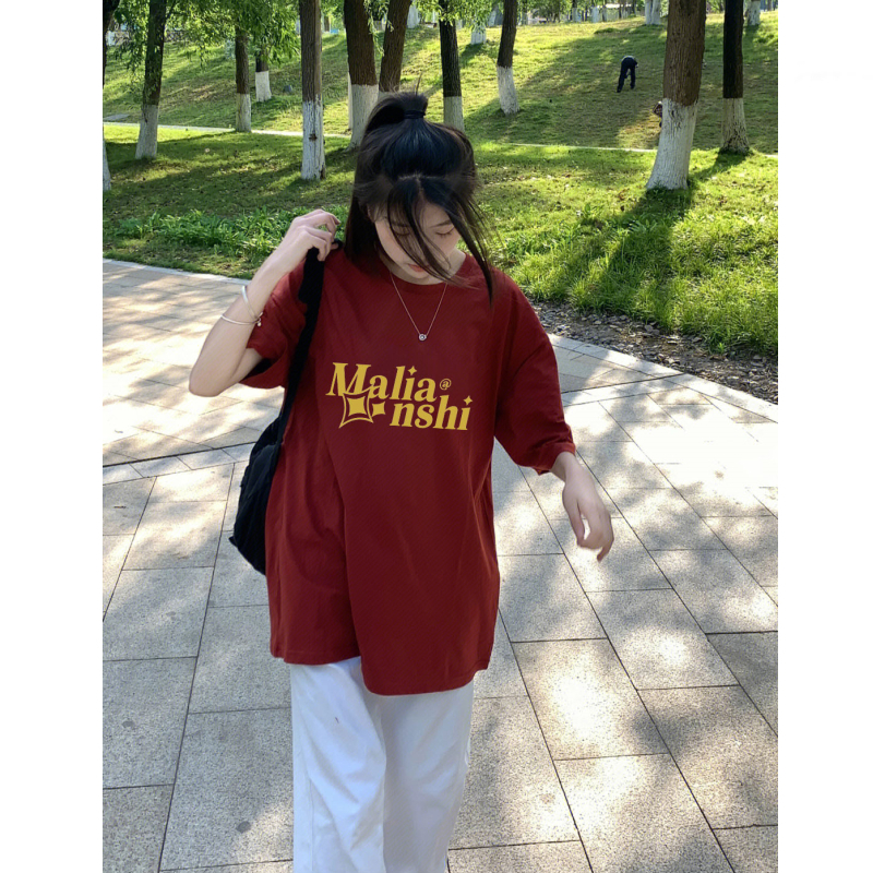 27436 special price (200g pure cotton pull shoulder strip) Douyin quality pure cotton short-sleeved T-shirt