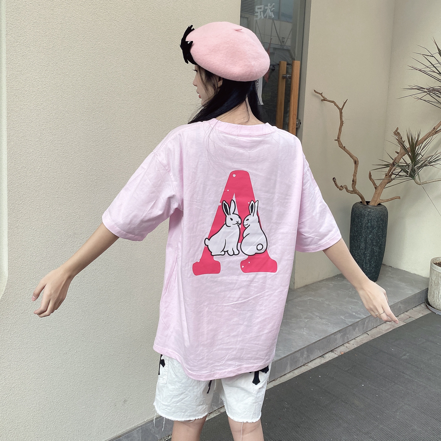 27370 special offer (200g pure cotton pull shoulder strip) Douyin quality pure cotton short-sleeved T-shirt