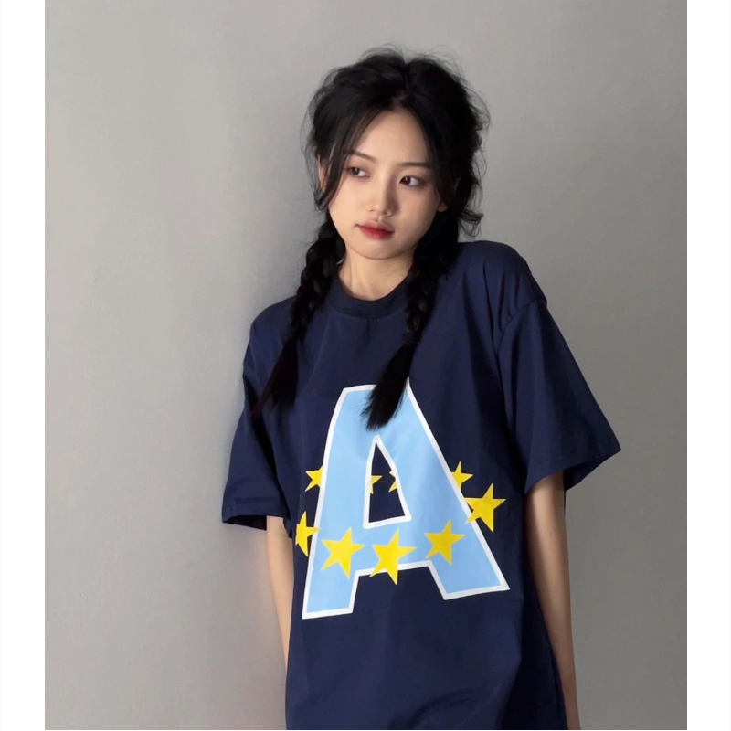 27442 special price (200g pure cotton pull shoulder strip) Douyin quality pure cotton short-sleeved T-shirt