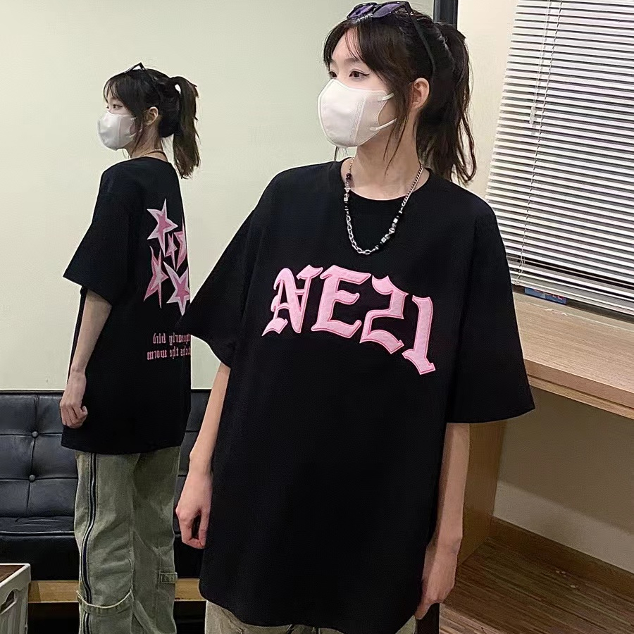 27375 special offer (200g pure cotton pull shoulder strip) Douyin quality pure cotton short-sleeved T-shirt