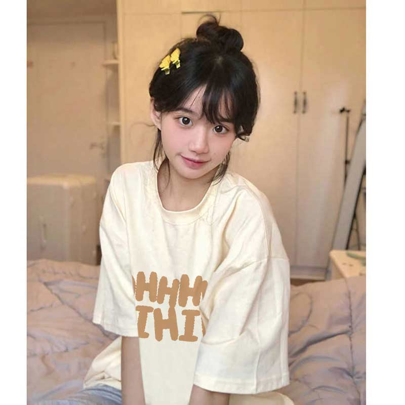 27316 special price (200g pure cotton pull shoulder strip) Douyin quality pure cotton short-sleeved T-shirt
